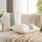 Sage Green Boho Cotton Couch Pillow Covers 18x18 Set of 2 Modern Farmhouse Rustic Throw Pillow Cases